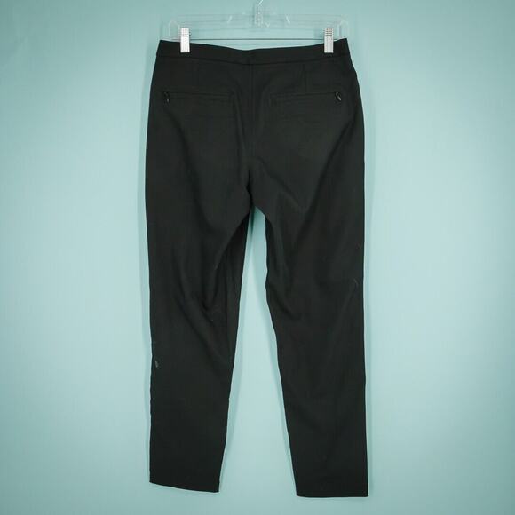 Lululemon Size 6 Black Trek Urbanite Twill Button Zip Tapered Leg Ankle Pants - Picture 3 of 5